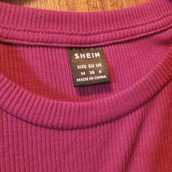 (NWOT) SHEIN Essnce Solid Form Fitted Long Sleeve Shirt - Picture 8 of 10